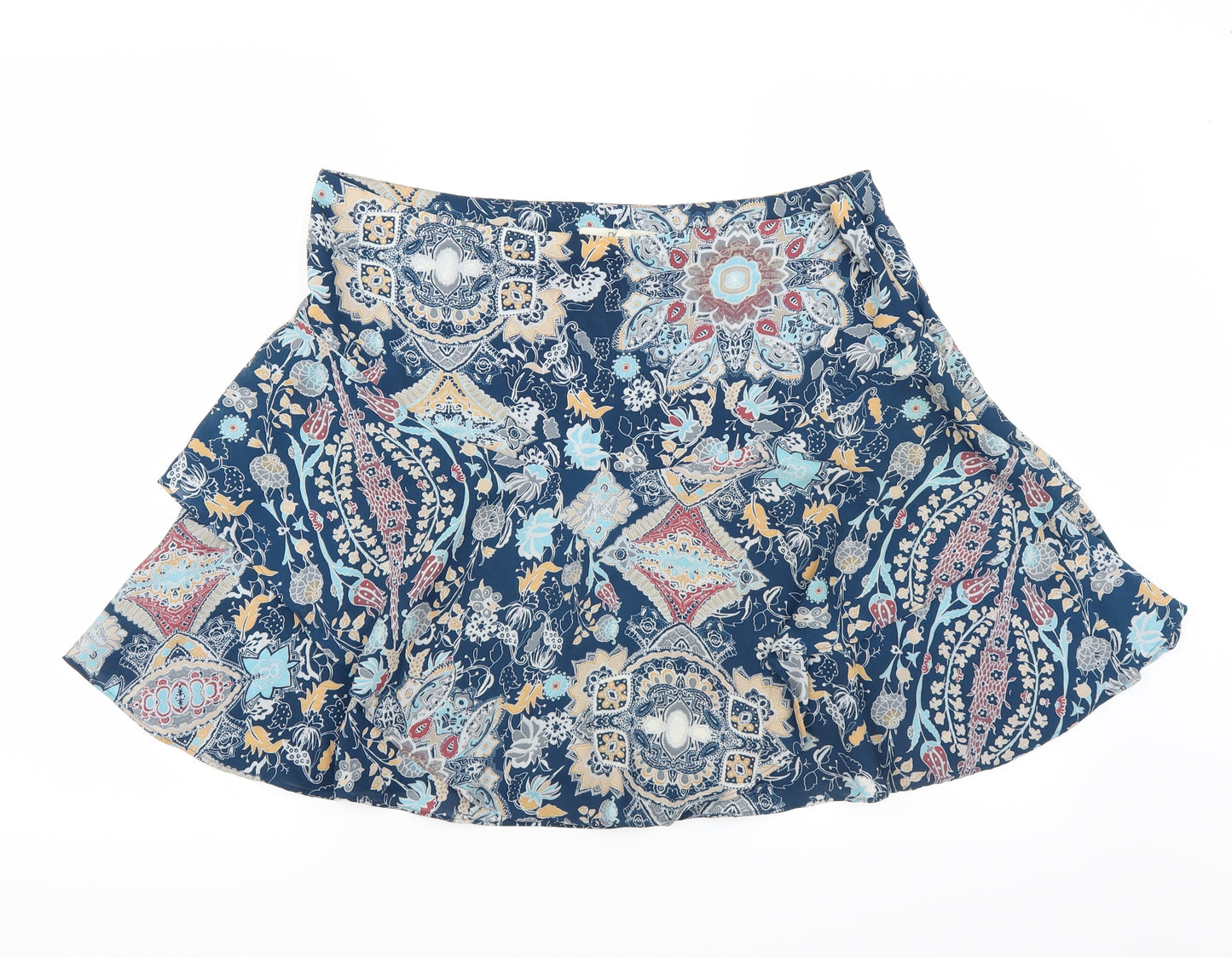 NEXT Womens Blue Floral  Mini Skirt Size 16