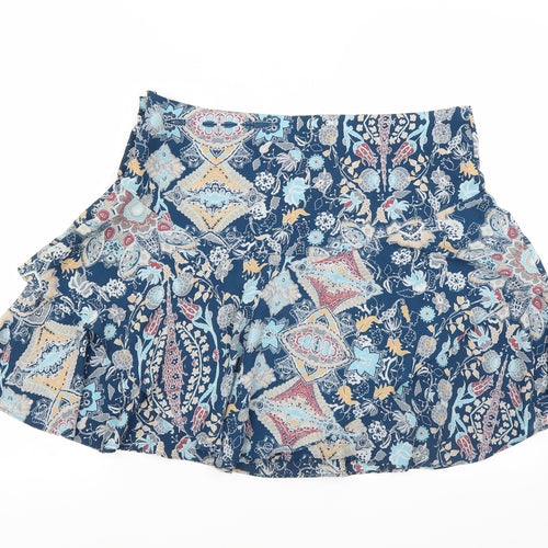 NEXT Womens Blue Floral  Mini Skirt Size 16