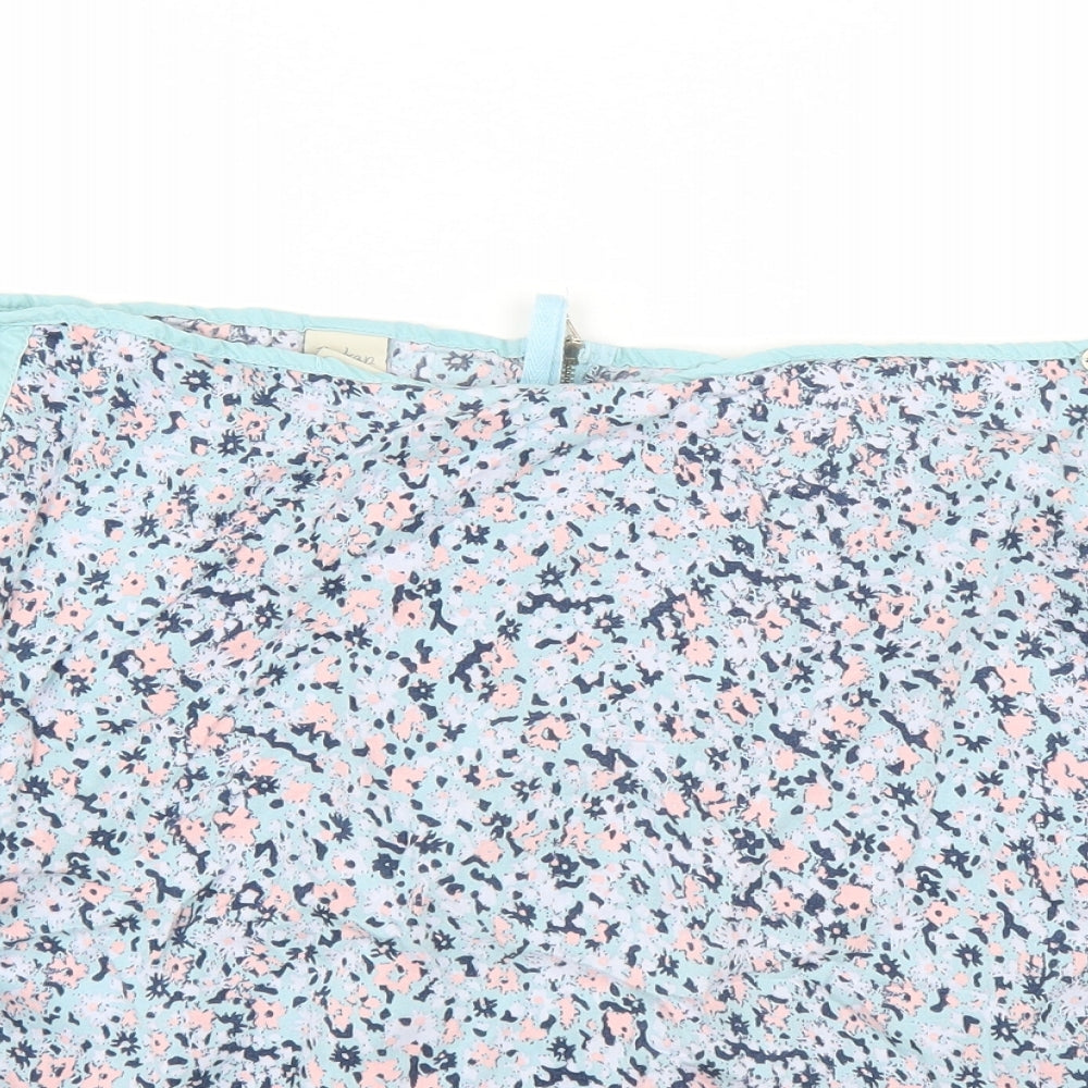 Wrap London Womens Blue Floral  Mini Skirt Size 12