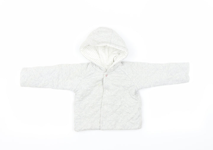 Marks and Spencer Girls Grey   Overcoat Coatigan Size 6-9 Months