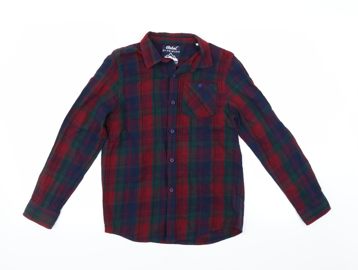 Primark Boys Multicoloured Check  Basic Button-Up Size 12-13 Years