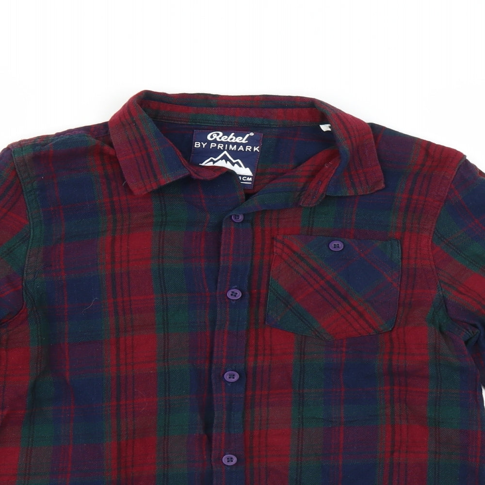 Primark Boys Multicoloured Check  Basic Button-Up Size 12-13 Years