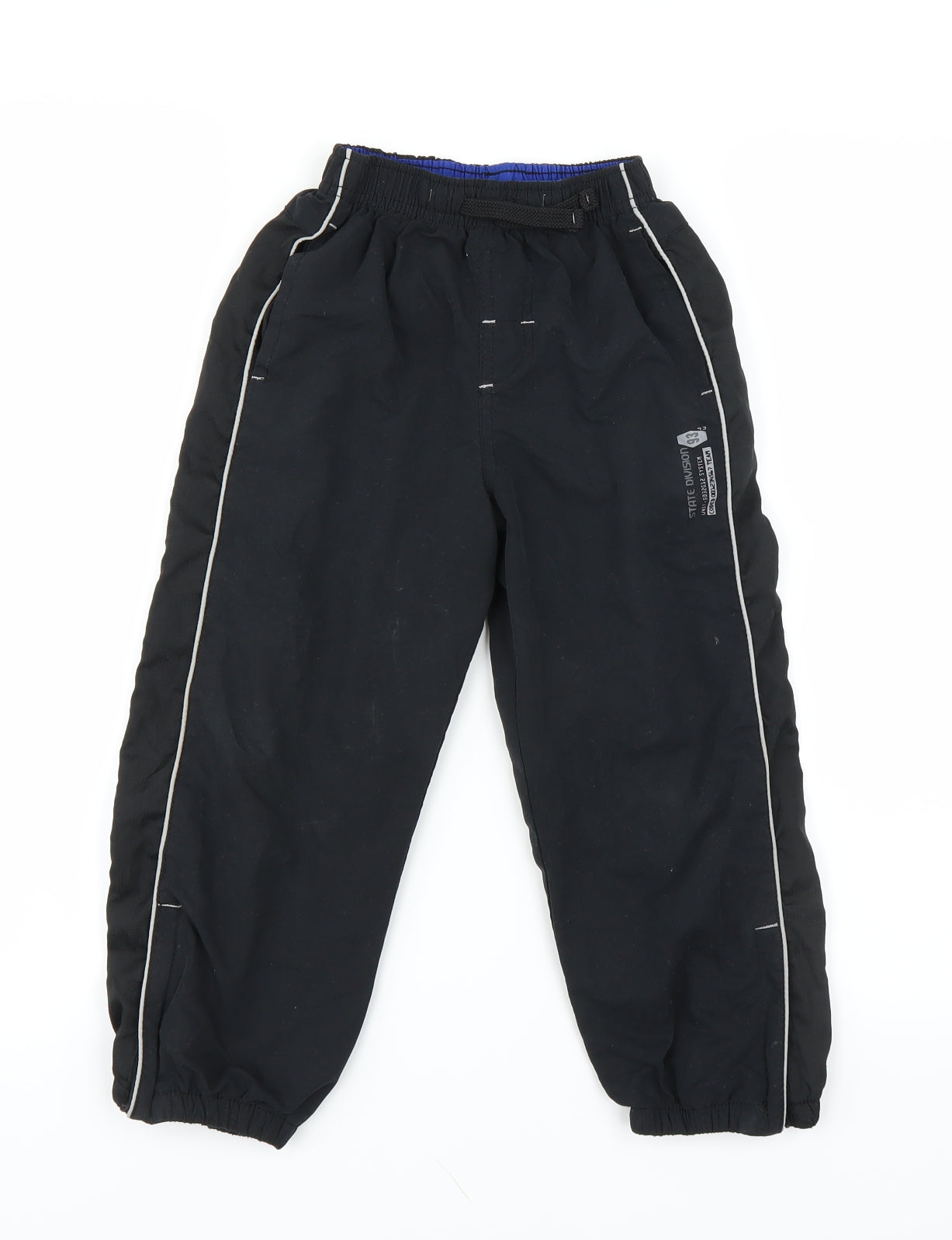 Rebel Boys Black   Jogger Trousers Size 5-6 Years