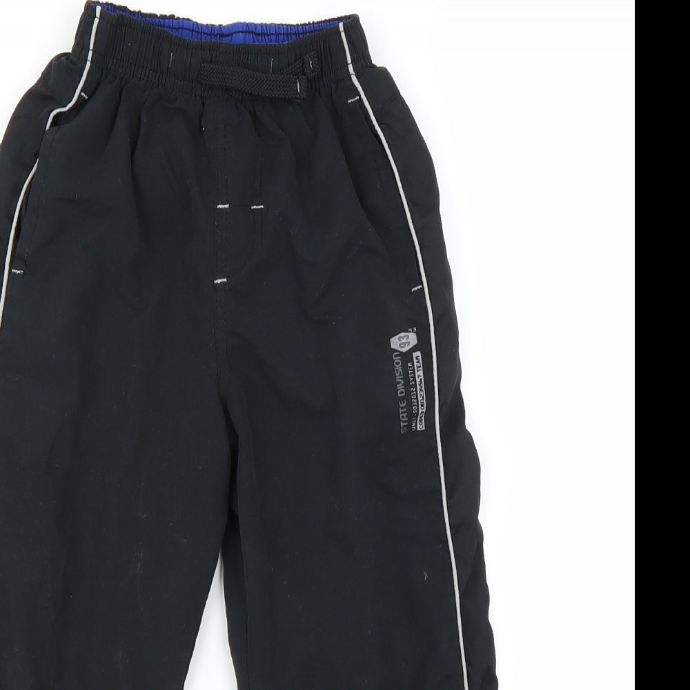 Rebel Boys Black   Jogger Trousers Size 5-6 Years