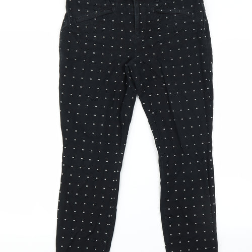 Gap Womens Black Geometric  Trousers  Size 8 L27 in