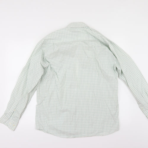 Taylor & Wright Mens White Check   Button-Up Size 15