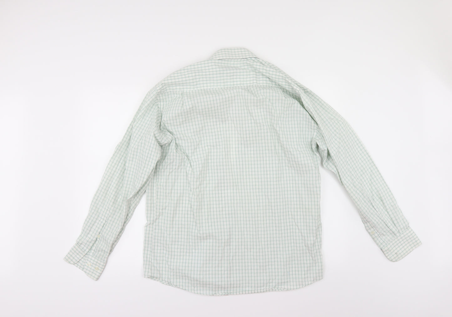 Taylor & Wright Mens White Check   Button-Up Size 15
