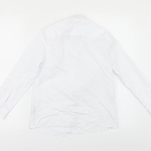 Marks and Spencer Girls White   Basic Button-Up Size 8-9 Years  - SCHOOL