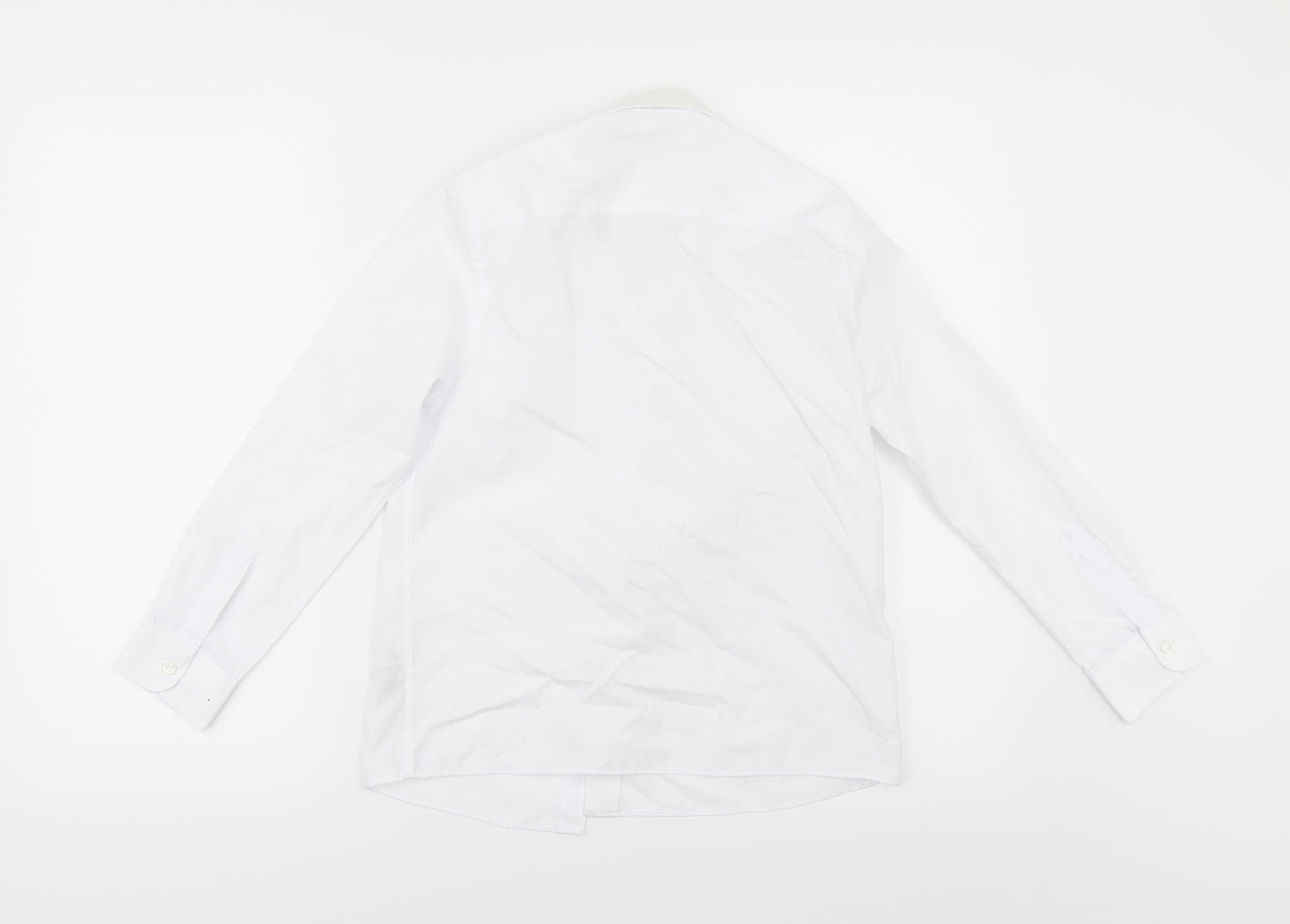 Marks and Spencer Girls White   Basic Button-Up Size 8-9 Years  - SCHOOL