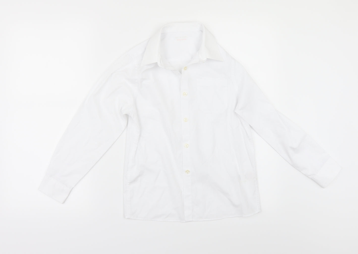 Marks and Spencer Girls White   Basic Button-Up Size 9-10 Years  - SCHOOL