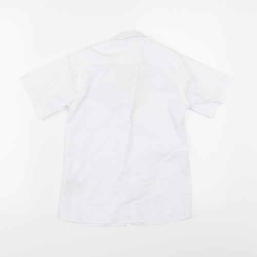 Marks and Spencer Girls White   Basic Button-Up Size 8-9 Years  - SCHOOL