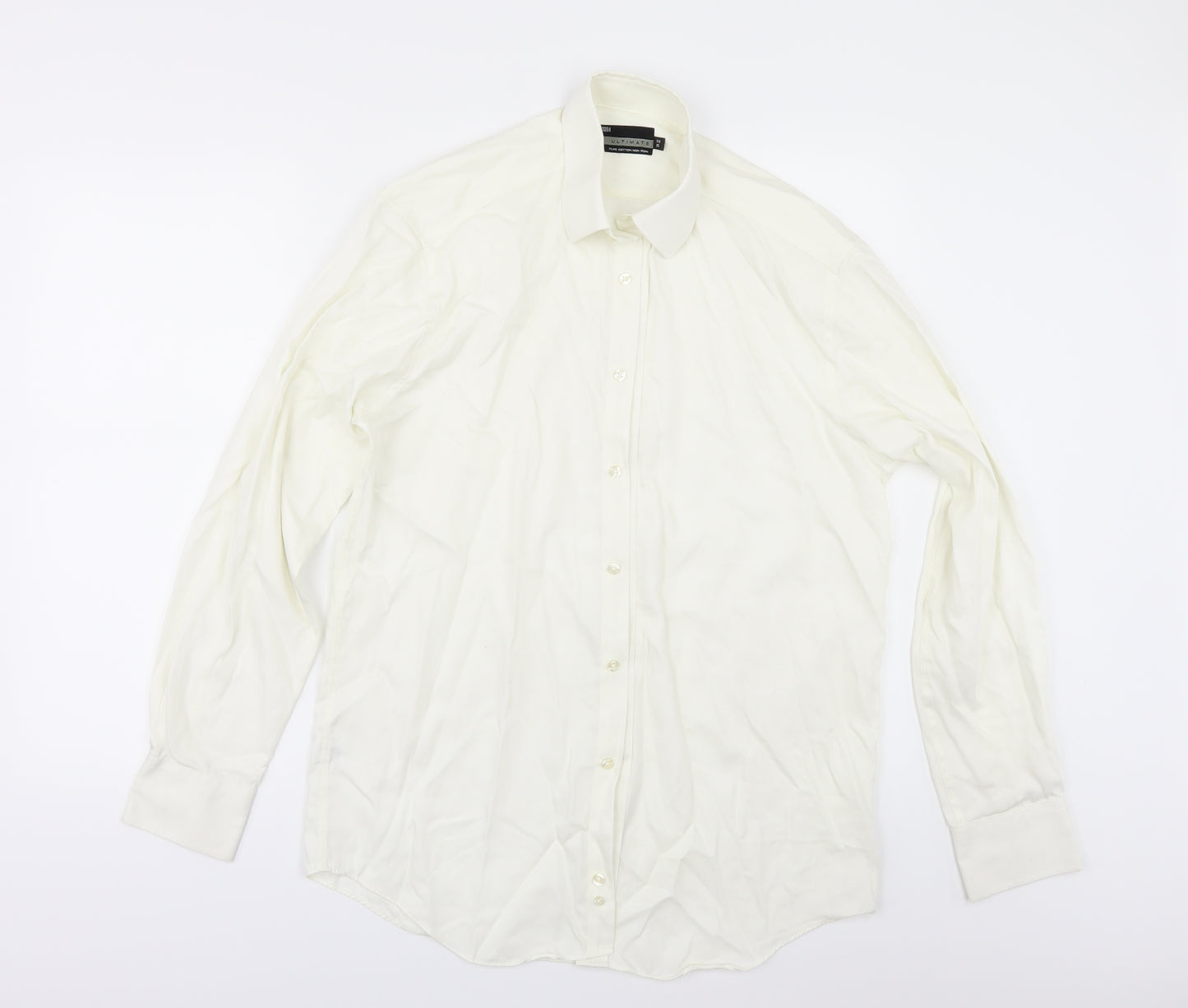 Marks and Spencer Mens Ivory    Dress Shirt Size 15