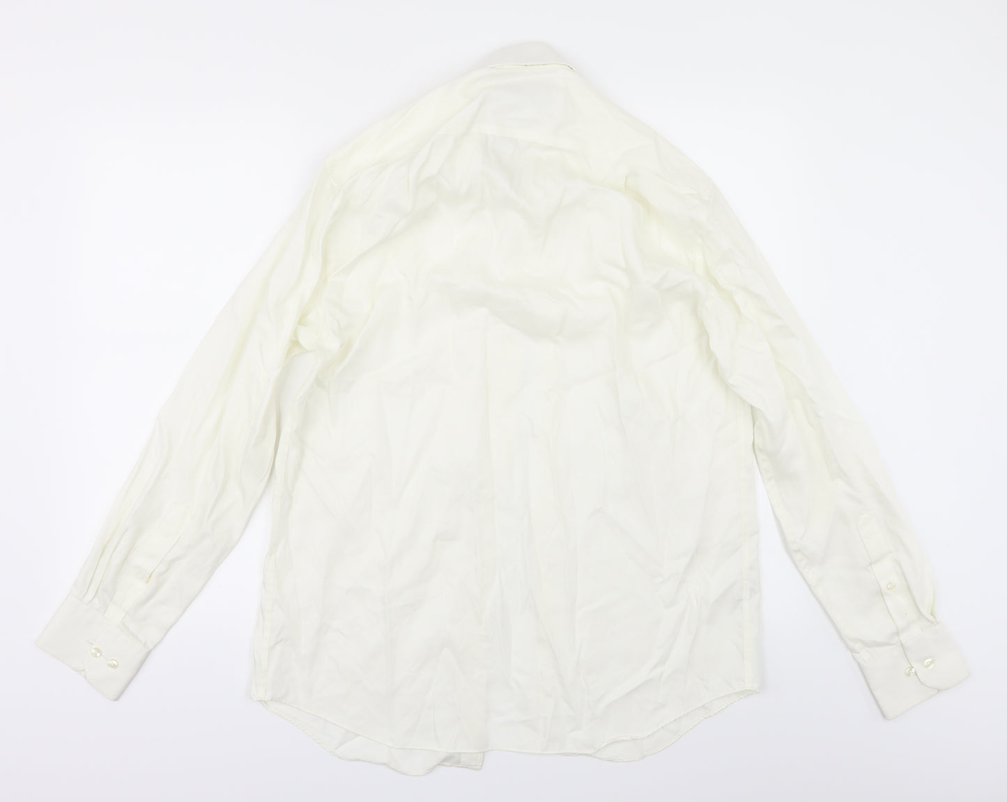 Marks and Spencer Mens Ivory    Dress Shirt Size 15