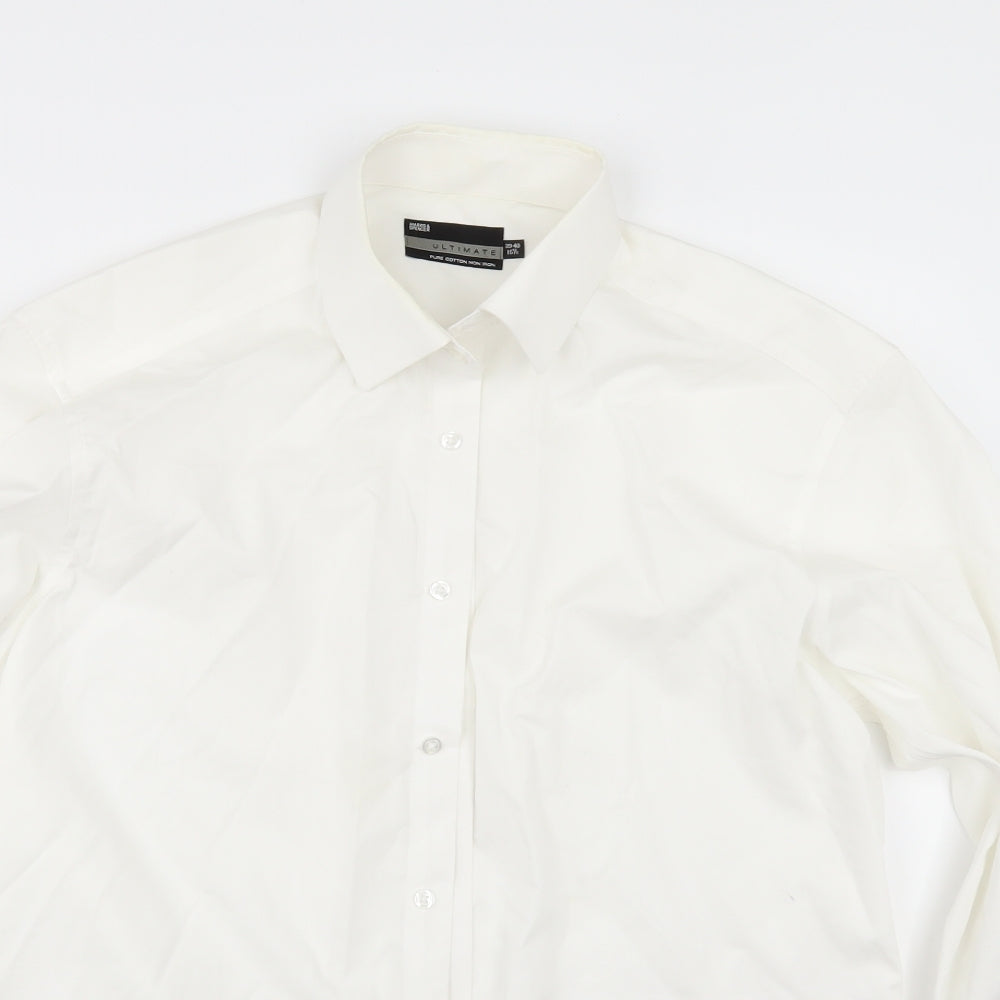 Marks and Spencer Mens White    Dress Shirt Size 15.5