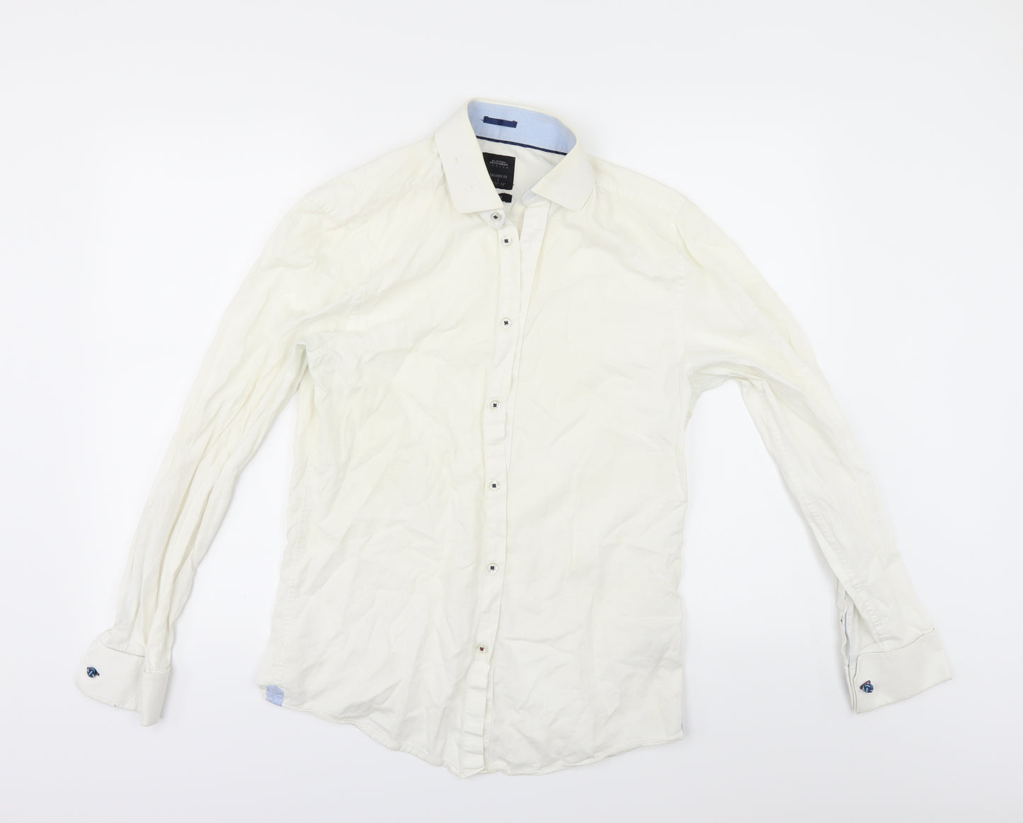 Burton Mens Ivory    Dress Shirt Size S
