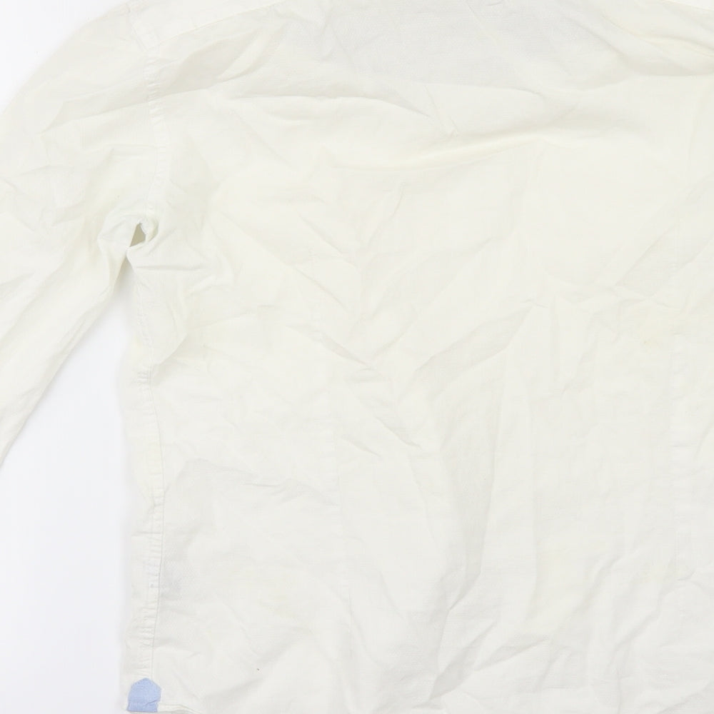 Burton Mens Ivory    Dress Shirt Size S