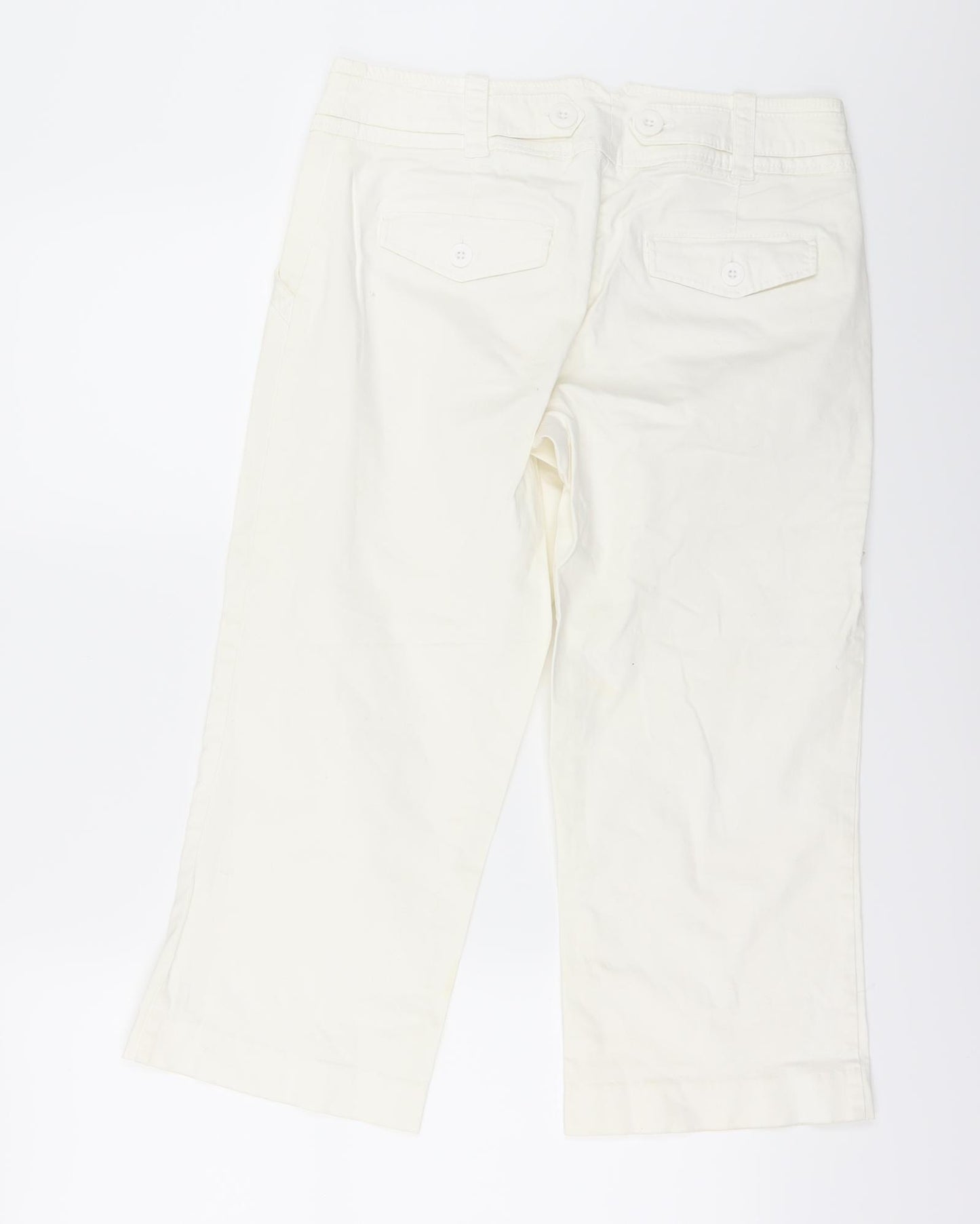 KENZO x H&M Womens White  Denim Cropped Jeans Size 10 L21 in