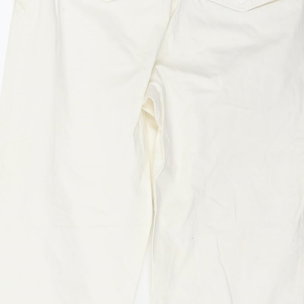 KENZO x H&M Womens White  Denim Cropped Jeans Size 10 L21 in