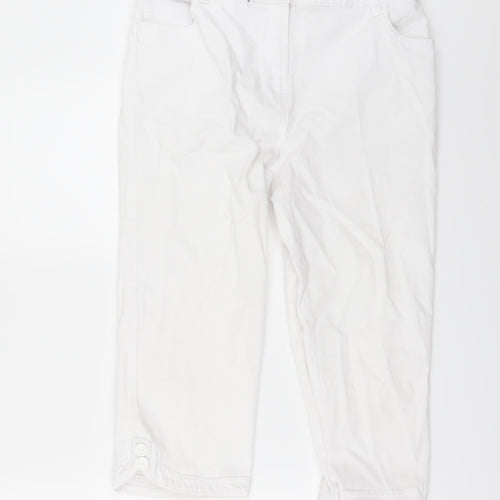 BM Womens White  Denim Cropped Jeans Size 12