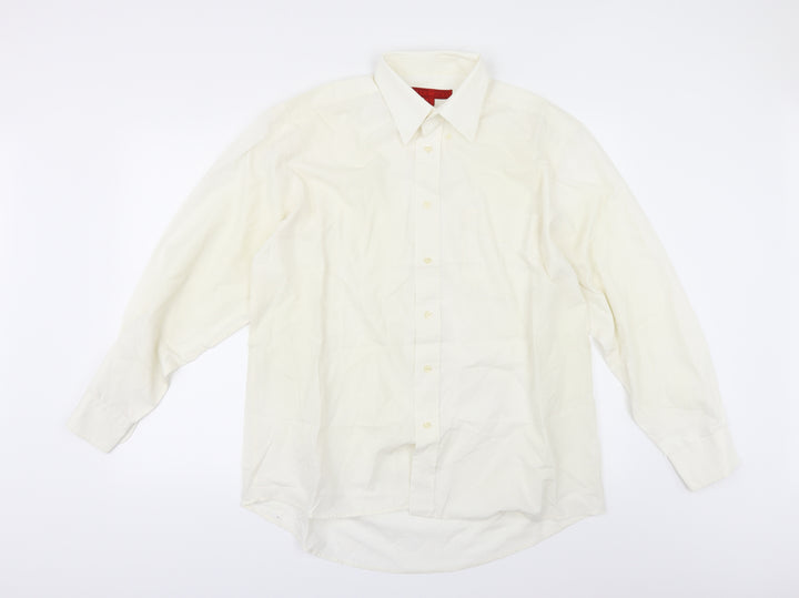 I D A H O  Mens Ivory    Button-Up Size 16