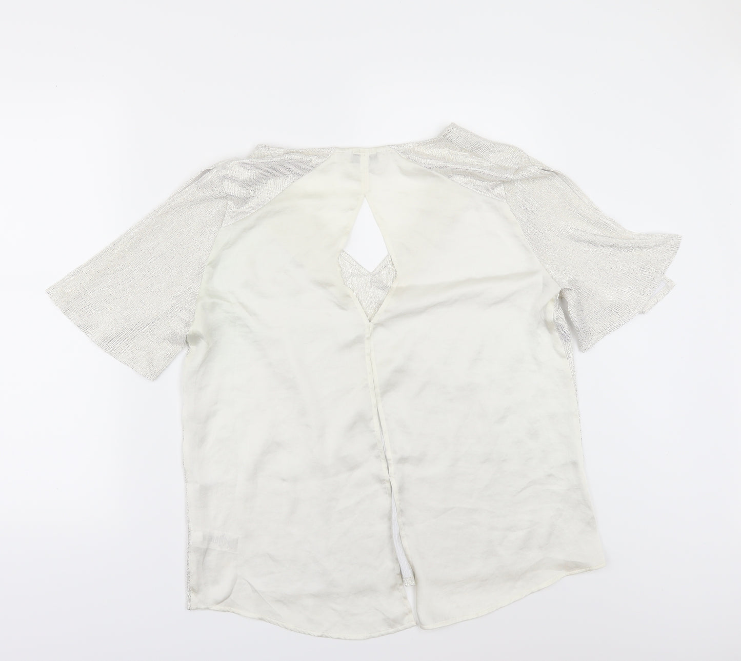 NEXT Womens Ivory   Tunic Blouse Size 14  - slit on sleeves
