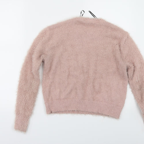 Divided by H&M Womens Pink   Henley Jumper Size S