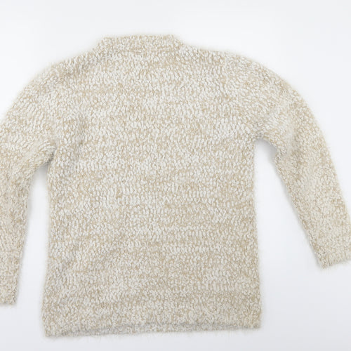 Angel ribbons Womens Beige   Pullover Jumper Size 14
