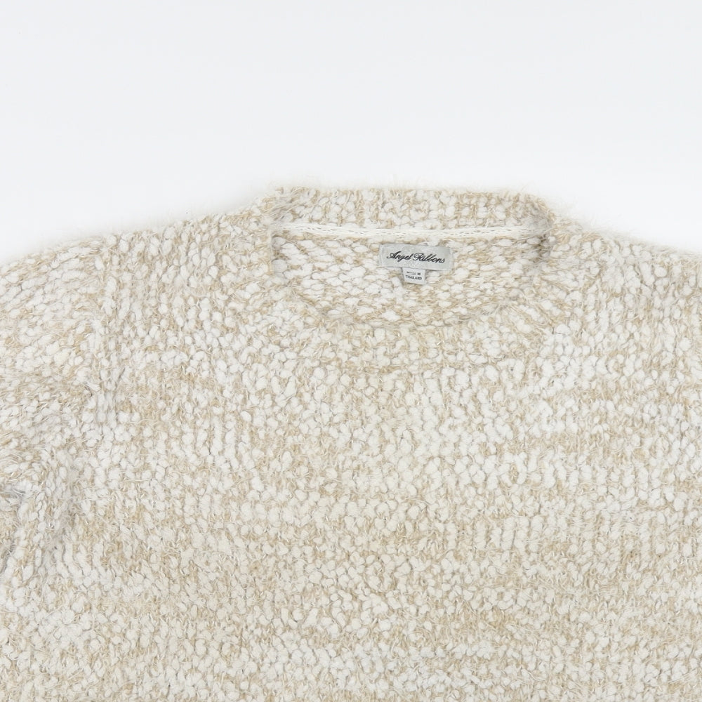 Angel ribbons Womens Beige   Pullover Jumper Size 14