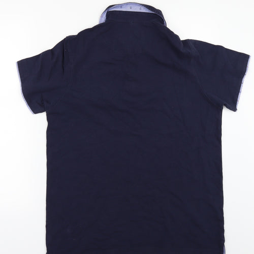 COTTON COLORS Mens Blue    Polo Size XL
