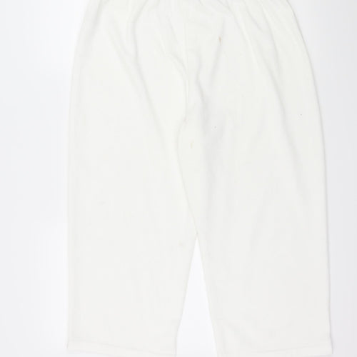 Anthology Womens White  Jersey Trousers  Size 16 L21 in