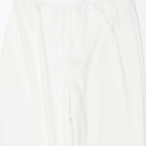 Anthology Womens White  Jersey Trousers  Size 16 L21 in