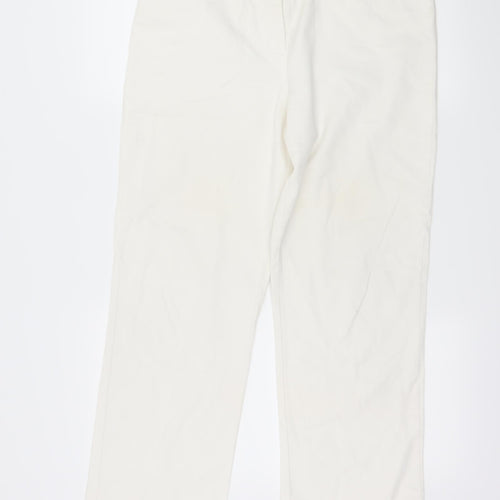 Essentials Womens White  Denim Straight Jeans Size 12 L27 in