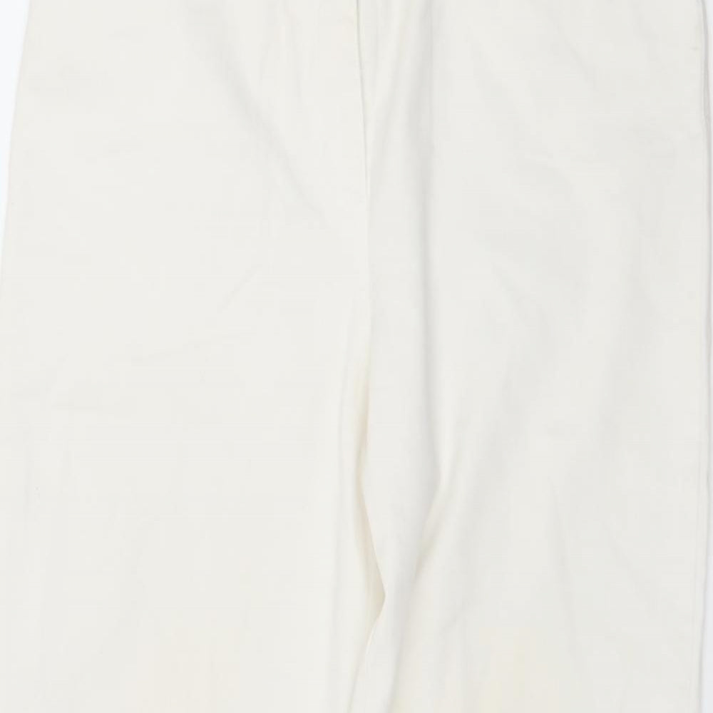 Essentials Womens White  Denim Straight Jeans Size 12 L27 in