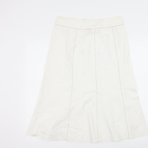 Preworn Womens White Striped  Flare Skirt Size 30