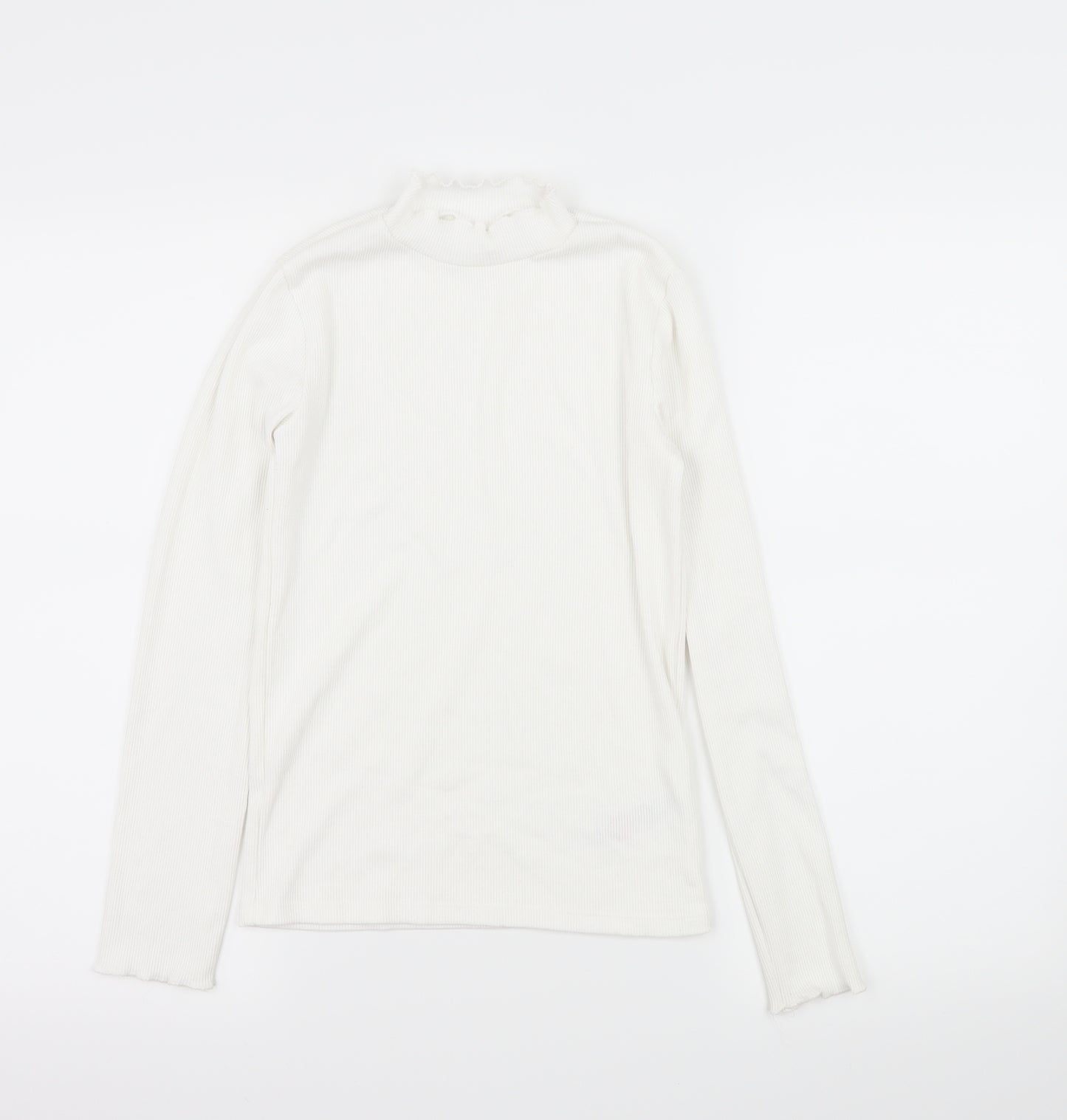 F&F Girls White  Jersey Basic T-Shirt Size 12-13 Years