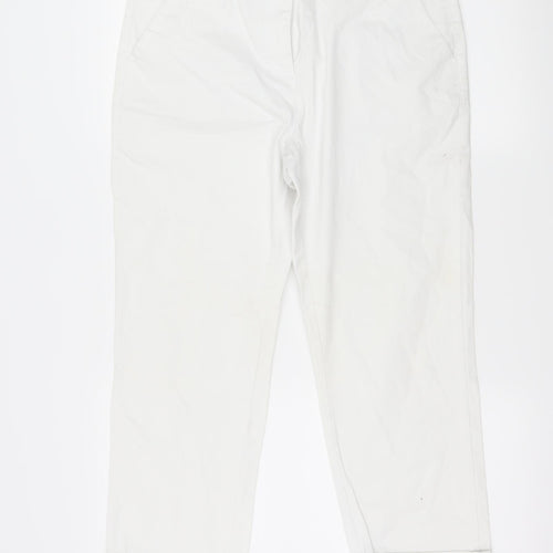 Per Una Womens White  Denim Trousers  Size 12 L24 in