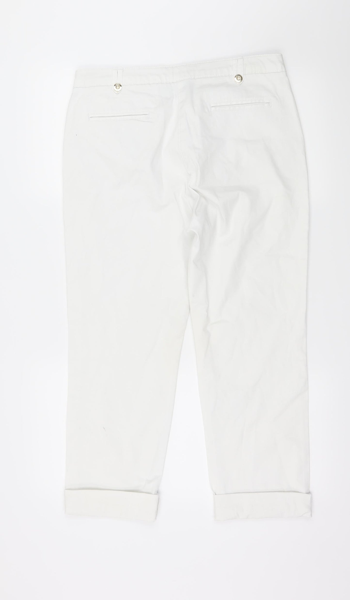 Per Una Womens White  Denim Trousers  Size 12 L24 in