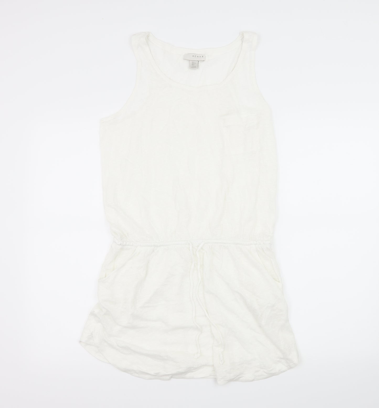 Kenar Womens White  Jersey T-Shirt Dress  Size L