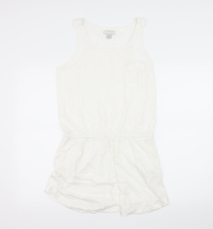 Kenar Womens White  Jersey T-Shirt Dress  Size L