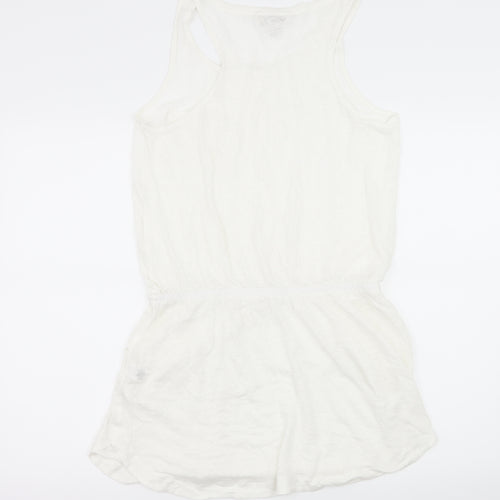 Kenar Womens White  Jersey T-Shirt Dress  Size L