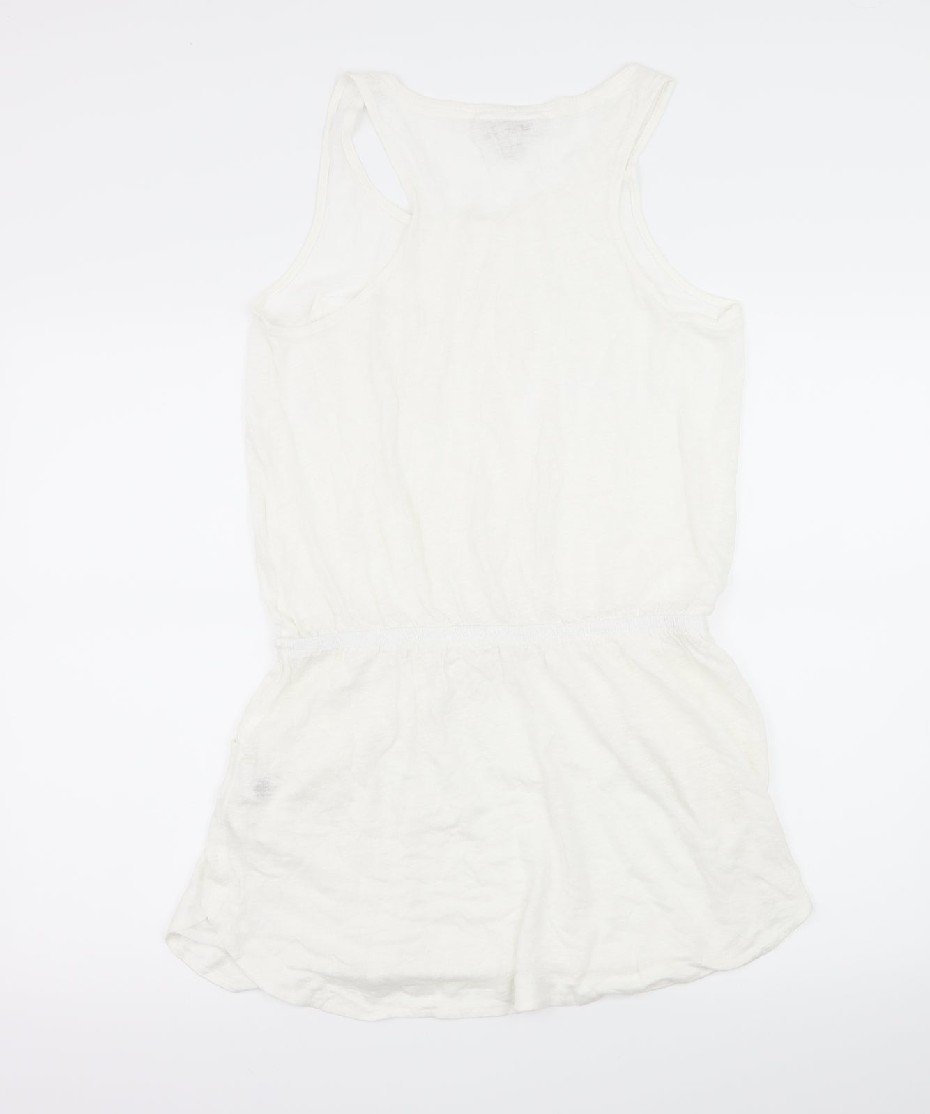 Kenar Womens White  Jersey T-Shirt Dress  Size L
