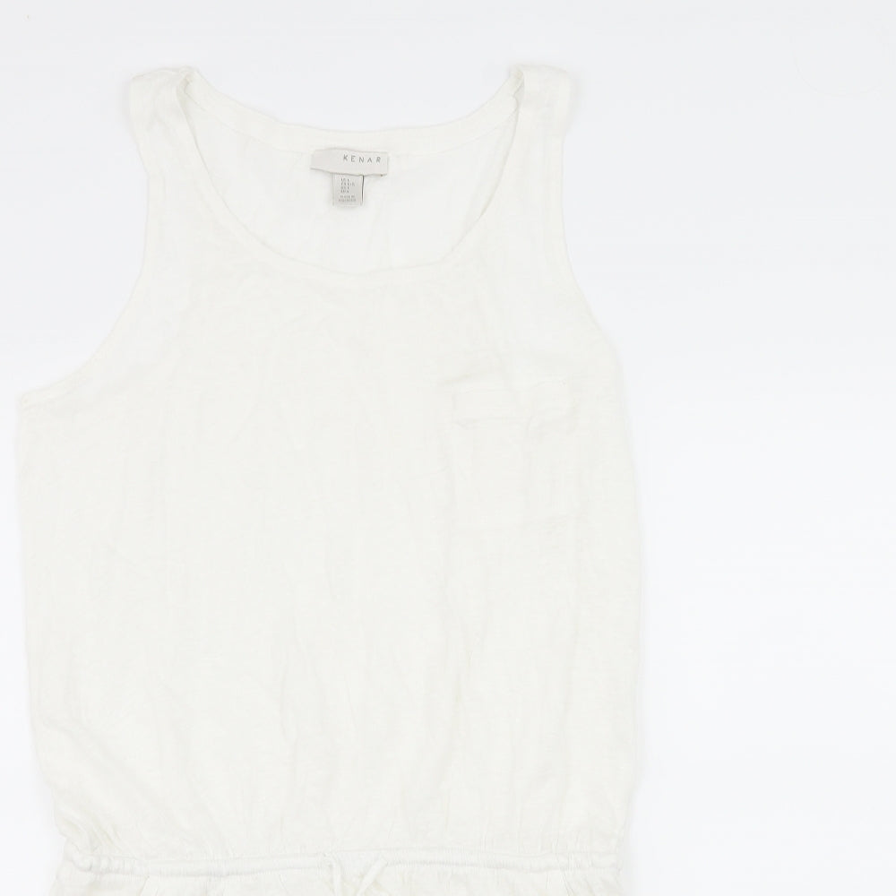 Kenar Womens White  Jersey T-Shirt Dress  Size L