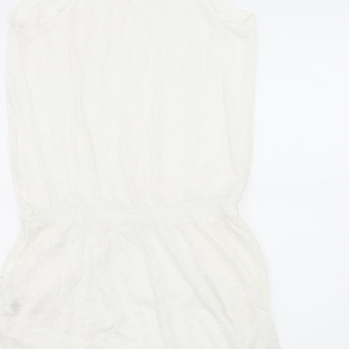 Kenar Womens White  Jersey T-Shirt Dress  Size L