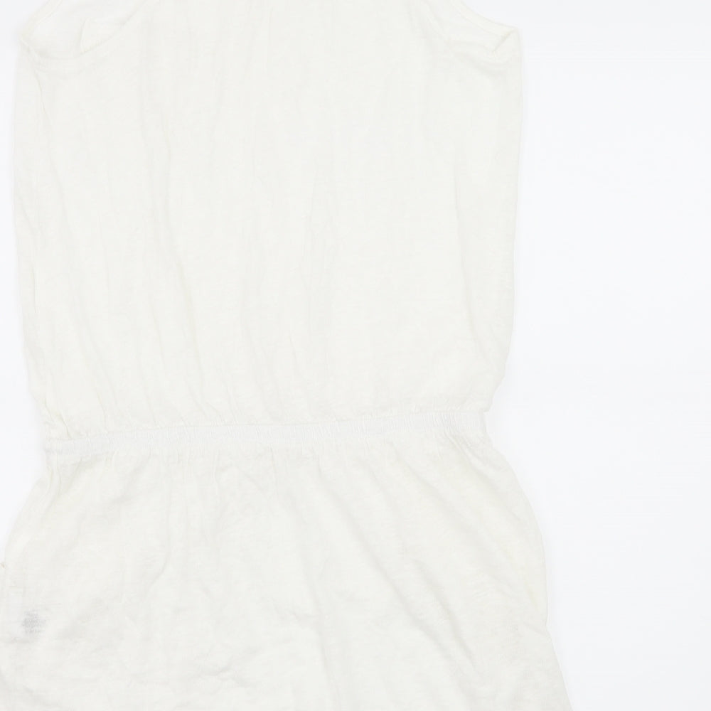 Kenar Womens White  Jersey T-Shirt Dress  Size L