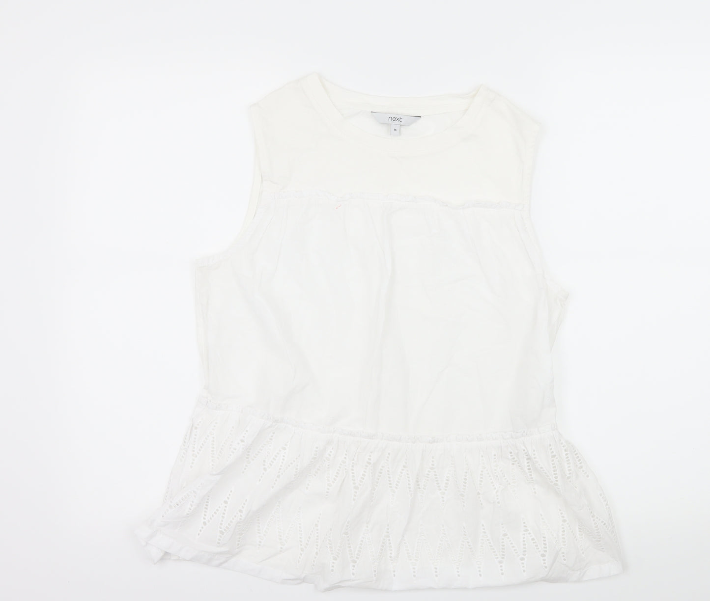 NEXT Womens White  Jersey Camisole Tank Size 14