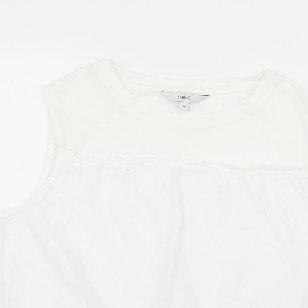 NEXT Womens White  Jersey Camisole Tank Size 14