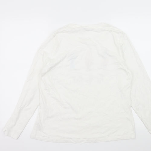 TU Womens White  Jersey Basic T-Shirt Size 16  - Ho Ho Ho