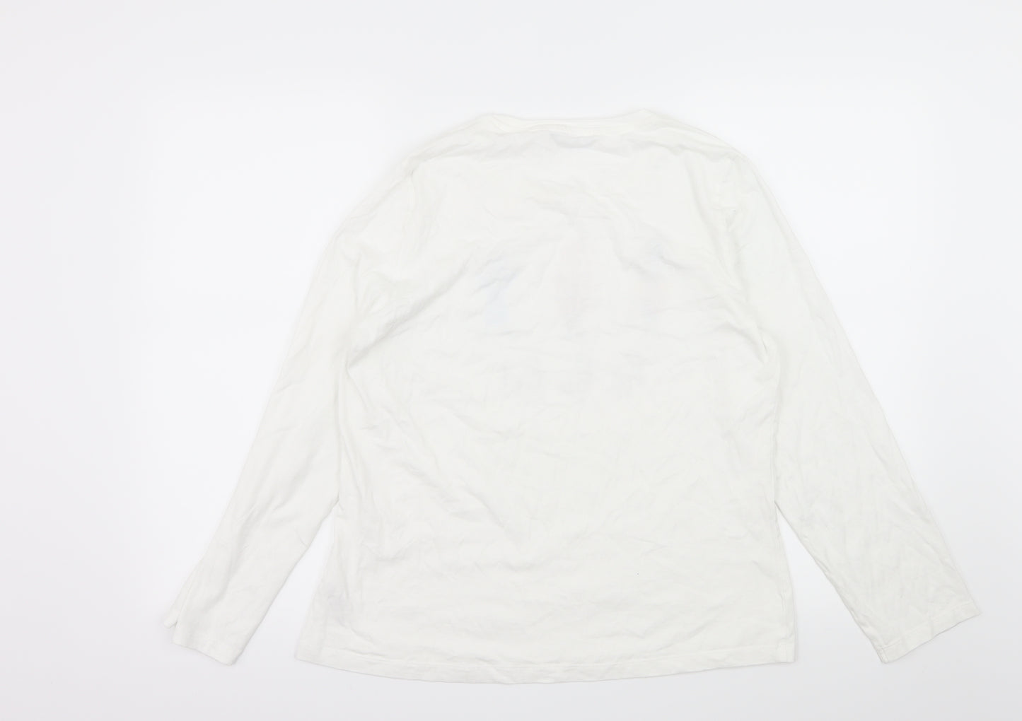 TU Womens White  Jersey Basic T-Shirt Size 16  - Ho Ho Ho