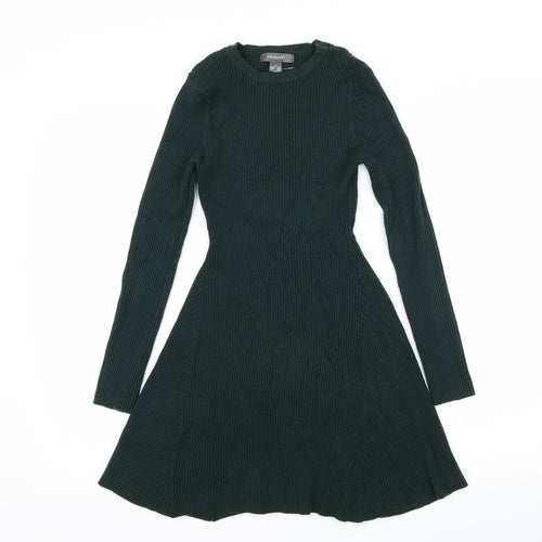 Primark Womens Green  Knit Skater Dress  Size 12