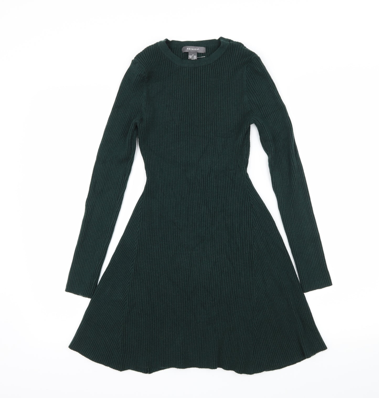 Primark Womens Green  Knit Skater Dress  Size 12